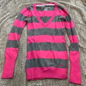 Grey and pink stripped sweater